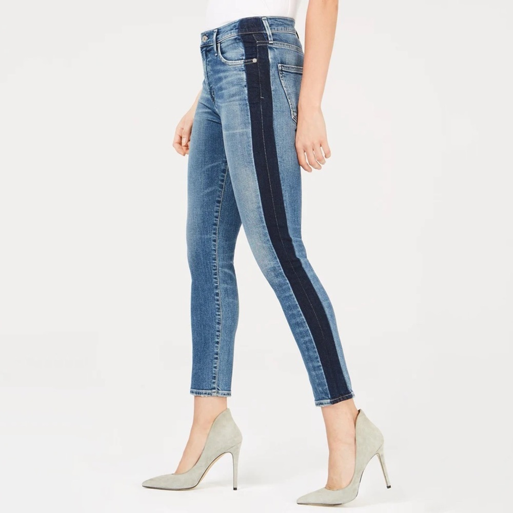 Citizens of Humanity Rocket High Rise‎ Skinny Crop Jeans Illusion Denim